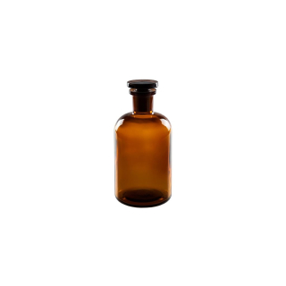 Láhev skleněná kulatá s broušeným hrdlem 250 ml HNĚDÁ
