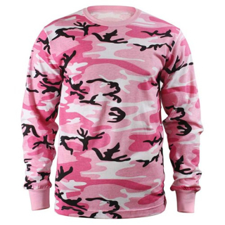 Triko s dlouhým rukávem PINK CAMO vel. XL