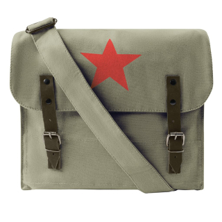 Taška přes rameno s hvězdou STAR Vintage ZELENÁ