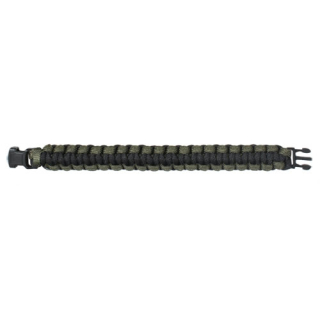 Náramek SURVIVAL PARACORD OLIV-ČERNÝ vel. 8