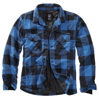 Košile LUMBERJACKET dlouhý rukáv flanel ČERNO/MODRÁ vel. 6XL
