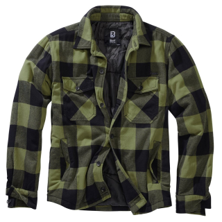 Košile LUMBERJACKET dlouhý rukáv flanel ČERNO/ZELENÁ vel. XL