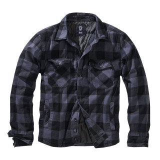 Košile LUMBERJACKET dlouhý rukáv flanel ČERNO/ŠEDÁ vel. L