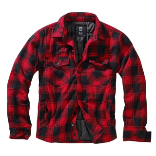 Košile LUMBERJACKET dlouhý rukáv flanel ČERVENO/ČERNÁ vel. 6XL