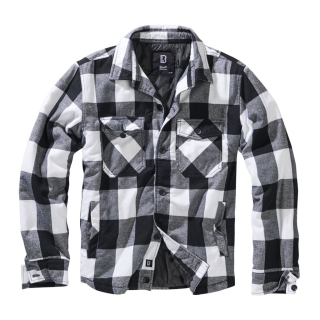 Košile LUMBERJACKET dlouhý rukáv flanel BÍLO/ČERNÁ vel. L