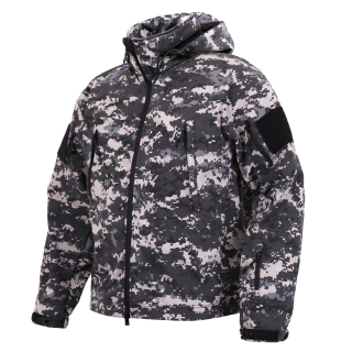 Bunda TACTICAL s kapucí softshell DIGITAL URBAN vel. 3XL