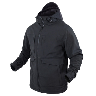 Bunda - parka OVERCAST SOFTSHELL ČERNÁ vel. L