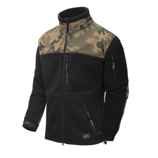 Bunda INFANTRY fleece ČERNÁ/WOODLAND POLSKÝ vel. S