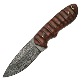 Nůž s pevnou čepelí DAMASCUS HUNTER dřevěná rukojeť