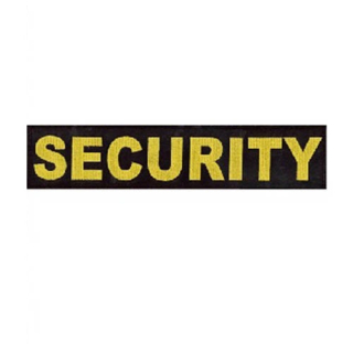 Nášivka SECURITY velká ČERNÁ se žlutou nití