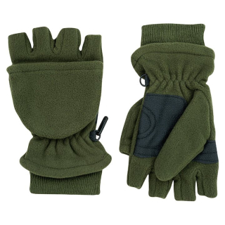 Rukavice fleece SHOOTERS UNI kombi s výstuží ZELENÉ