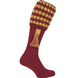 Ponožky podkolenky PEBBLE vzorované BURGUNDY