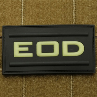 Nášivka EOD plast GLOW IN THE DARK