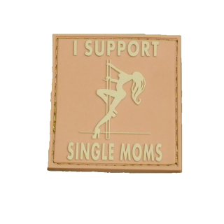 Nášivka I SUPPORT SINGLE MOMS plast velcro DESERT