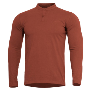 Triko ROMEO HENLEY 2.0 dlouhý rukáv ČERVENÉ vel. XS