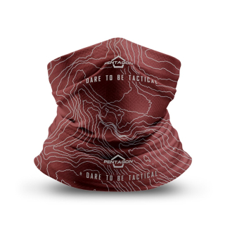 Nákrčník SKIRON TOPOGRAPHIC anatomicky tvarovaný MAROON RED