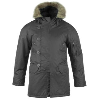 Bunda US pilotní N-3B BASIC dlouhá ČERNÁ vel. 3XL