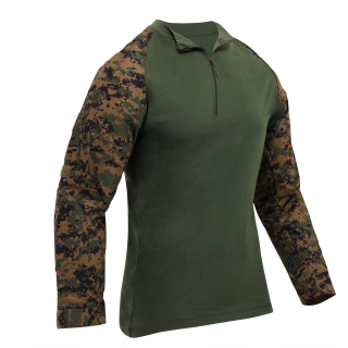 Košile taktická se zipem AIRSOFT COMBAT DIGITAL WOODLAND vel. S