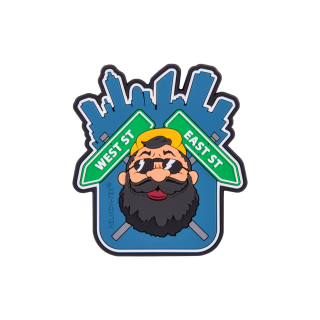 Nášivka Beardman URBAN velcro plastová