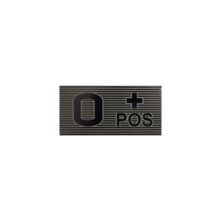 Nášivka IR krevní skupina VELCRO 0 + POS ČERNO/ZELENÁ