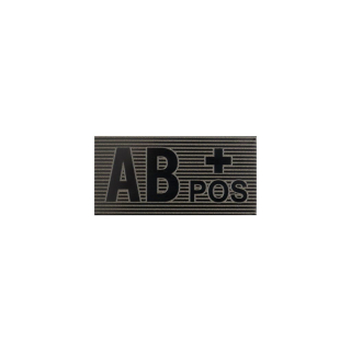 Nášivka IR krevní skupina VELCRO AB + POS ČERNO/ZELENÁ