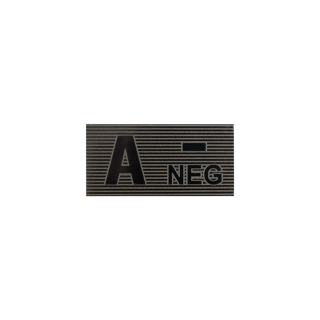 Nášivka IR krevní skupina VELCRO A - NEG ČERNO/ZELENÁ