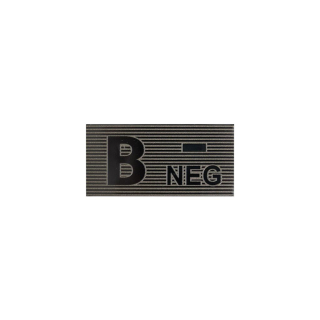 Nášivka IR krevní skupina VELCRO B - NEG ČERNO/ZELENÁ