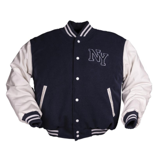 Bunda NY baseball MODRO/BÍLÁ vel. L