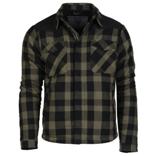 Košile LUMBER se zipem zateplená ČERNÁ/ZELENÁ vel. 3XL
