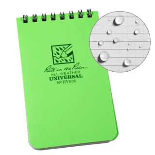 Blok voděodolný TOP-SPIRAL 3x5" notebook malý HI VIS