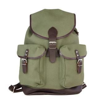 Batoh TRUCKSACK 14l s koženými prvky ZELENÝ