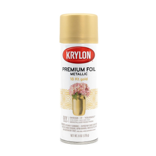 Barva KRYLON Premium Foil metalická ve spreji GOLD-ZLATÁ 18KT