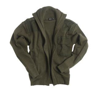 Svetr vlněný dlouhý zip s kapsou ZELENÝ vel. 50