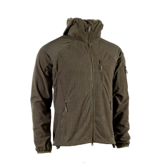 Mikina zip s kapucí fleece DELTA ZELENÁ vel. M
