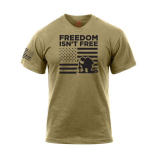 Triko FREEDOM ISN´T FREE krátký rukáv COYOTE vel. XL