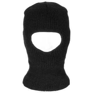 Kukla pletená jeden otvor ČERNÁ