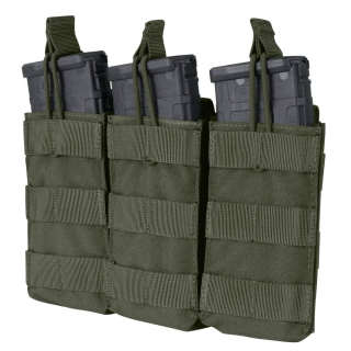 Sumka MOLLE trojitá na zásob. 3xM4 otevřená RANGER GREEN