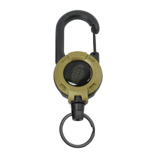 Klíčenka HEAVY DUTY s navíjákem a karabinou COYOTE