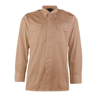 Košile SERVIS dlouhý rukáv na knoflíky KHAKI vel. L