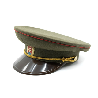 Brigadýrka SK zlatý odznak, kšilt plast, červená linka ZELENÁ vel. 53