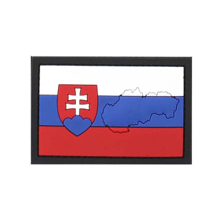 Nášivka 3D plastová SLOVENSKO s obrysem země velcro