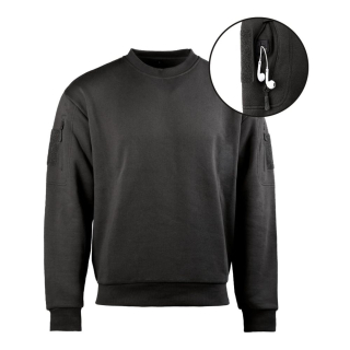 Mikina taktická ROUND NECK ČERNÁ vel. S