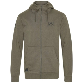 Mikina klokanka na zip WX URBAN zelené logo ZELENÁ vel. S