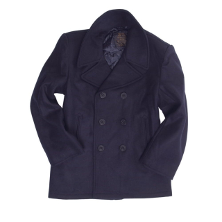 Kabát US PEA COAT vlněný TMAVĚMODRÝ vel. M