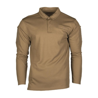 Triko/polokošile TACTICAL QUICK DRY dlouhý rukáv COYOTE vel. S