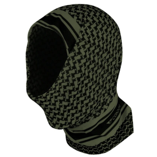Šátek MULTI-WRAP multifunkční SKULL ČERNO-ZELENÝ