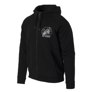 Mikina OLD SCHOOL se zipem a kapucí ČERNÁ vel. 3XL