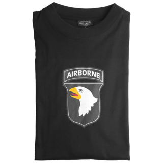 Triko krátký rukáv se znakem 101 AIRBORNE ČERNÉ vel. L