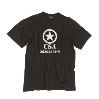 Triko krátký rukáv USA ALLIED STAR ČERNÉ vel. XL