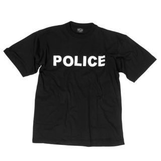 Triko krátký rukáv s nápisem 'POLICE' ČERNÉ vel. XXL
